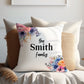 Colorful Floral | Family Throw Pillow | Personalise