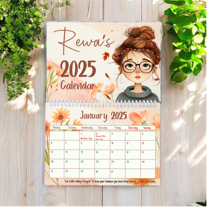 Autumn Girl Wall Calendar | Personalised Calendar