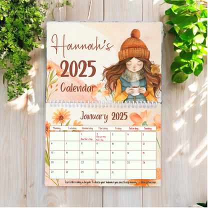 Autumn Girl Wall Calendar | Personalised Calendar