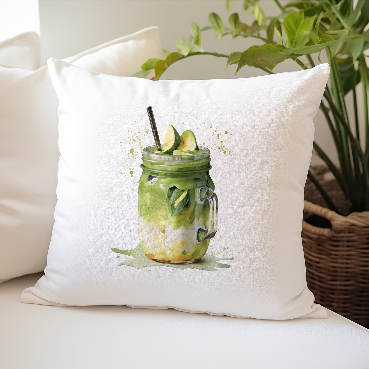 Yummy Smoothie Design Pillow | Cushion