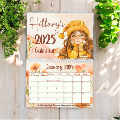 Autumn Girl Wall Calendar | Personalised Calendar