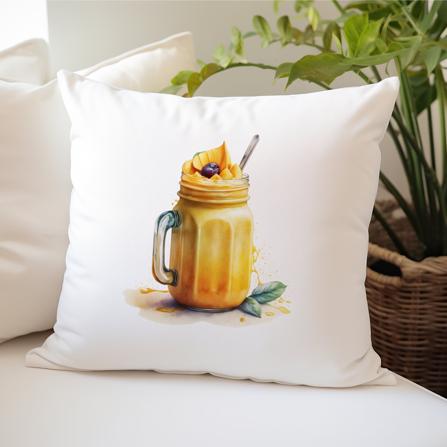 Yummy Smoothie Design Pillow | Cushion