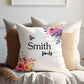 Colorful Floral | Family Throw Pillow | Personalise