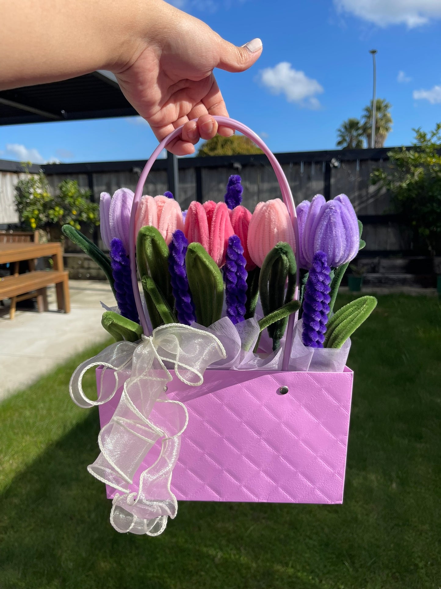 Tulips Flower Box | Pipe cleaner | Handmade
