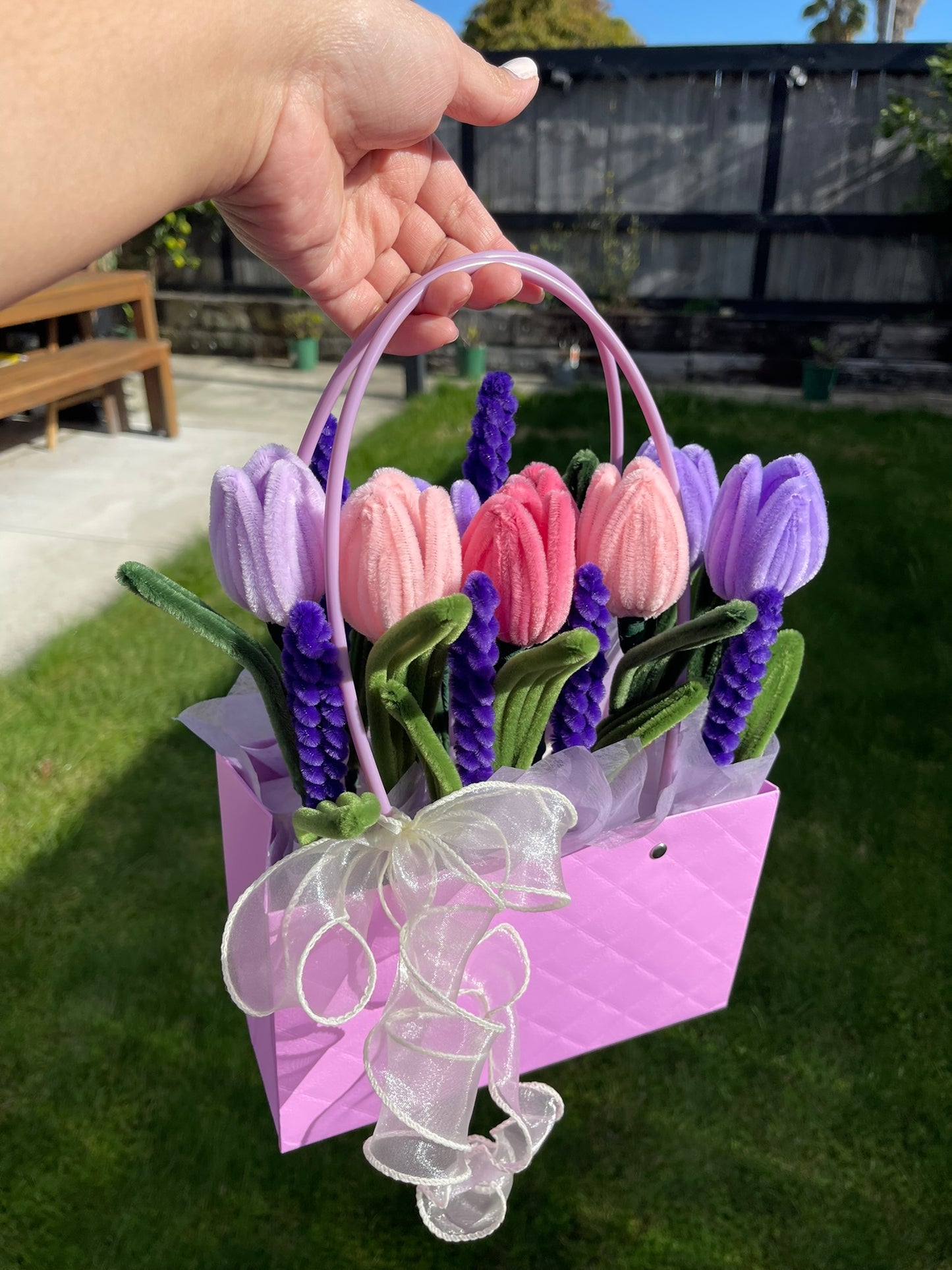 Tulips Flower Box | Pipe cleaner | Handmade