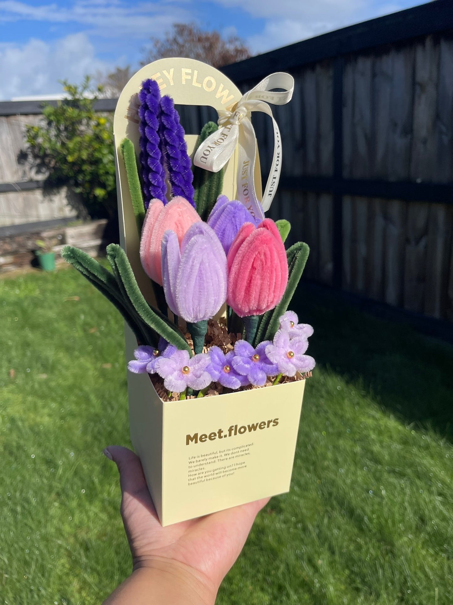 Tulips Flower Box | Pipe cleaner | Handmade