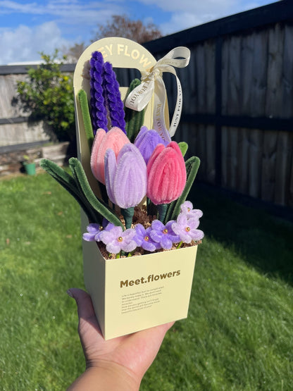 Tulips Flower Box | Pipe cleaner | Handmade