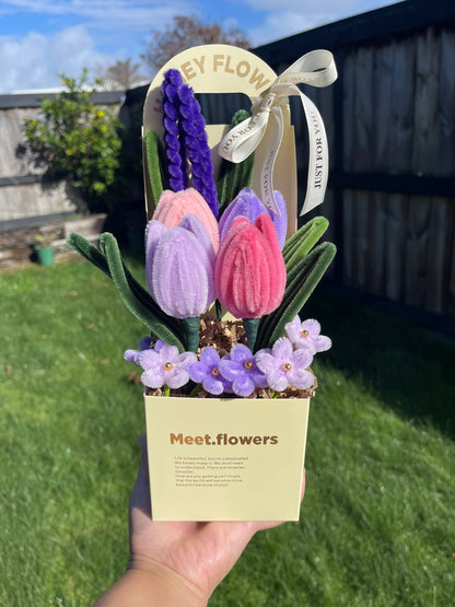 Tulips Flower Box | Pipe cleaner | Handmade