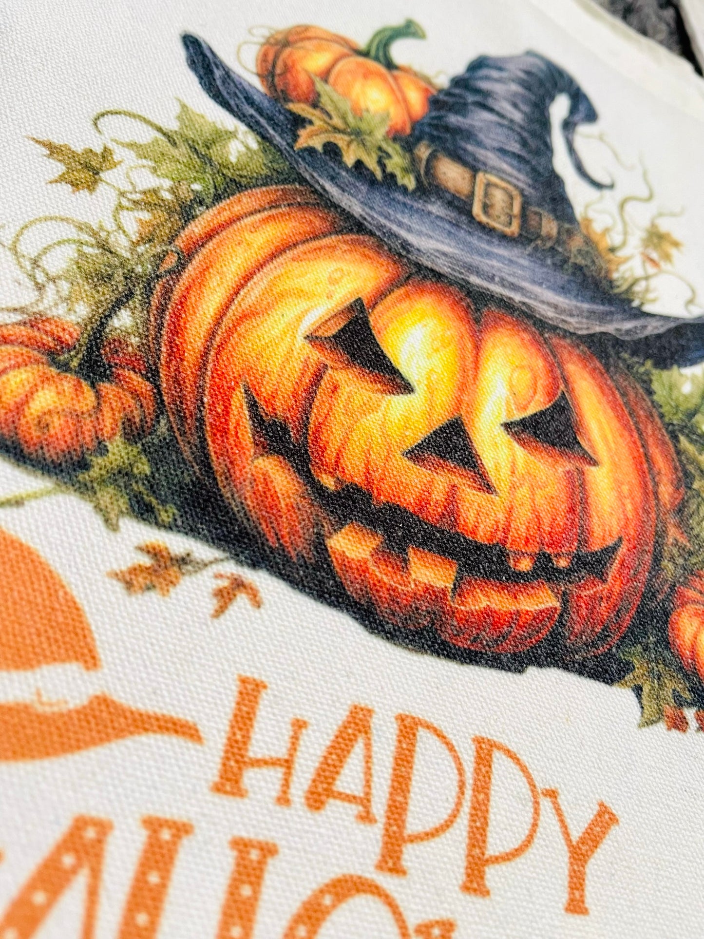 Halloween Pumpkin Tote Bag | Canvas Tote Bag