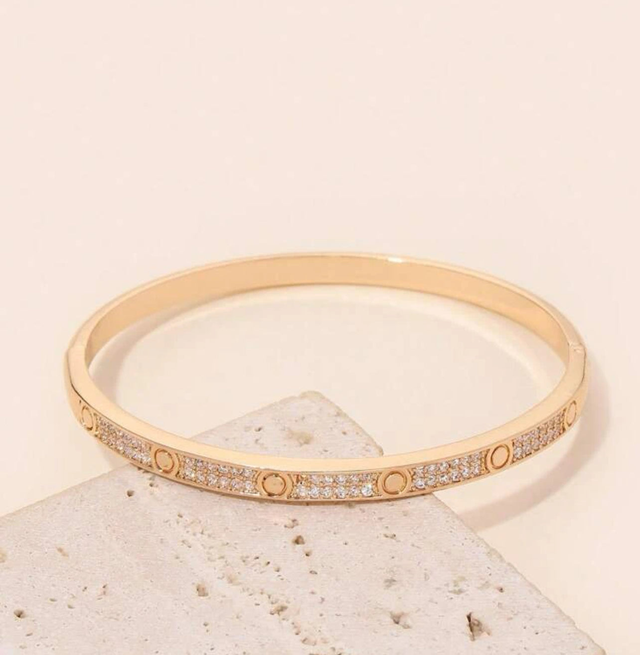 Love Rhinestone Bangle | Accessories