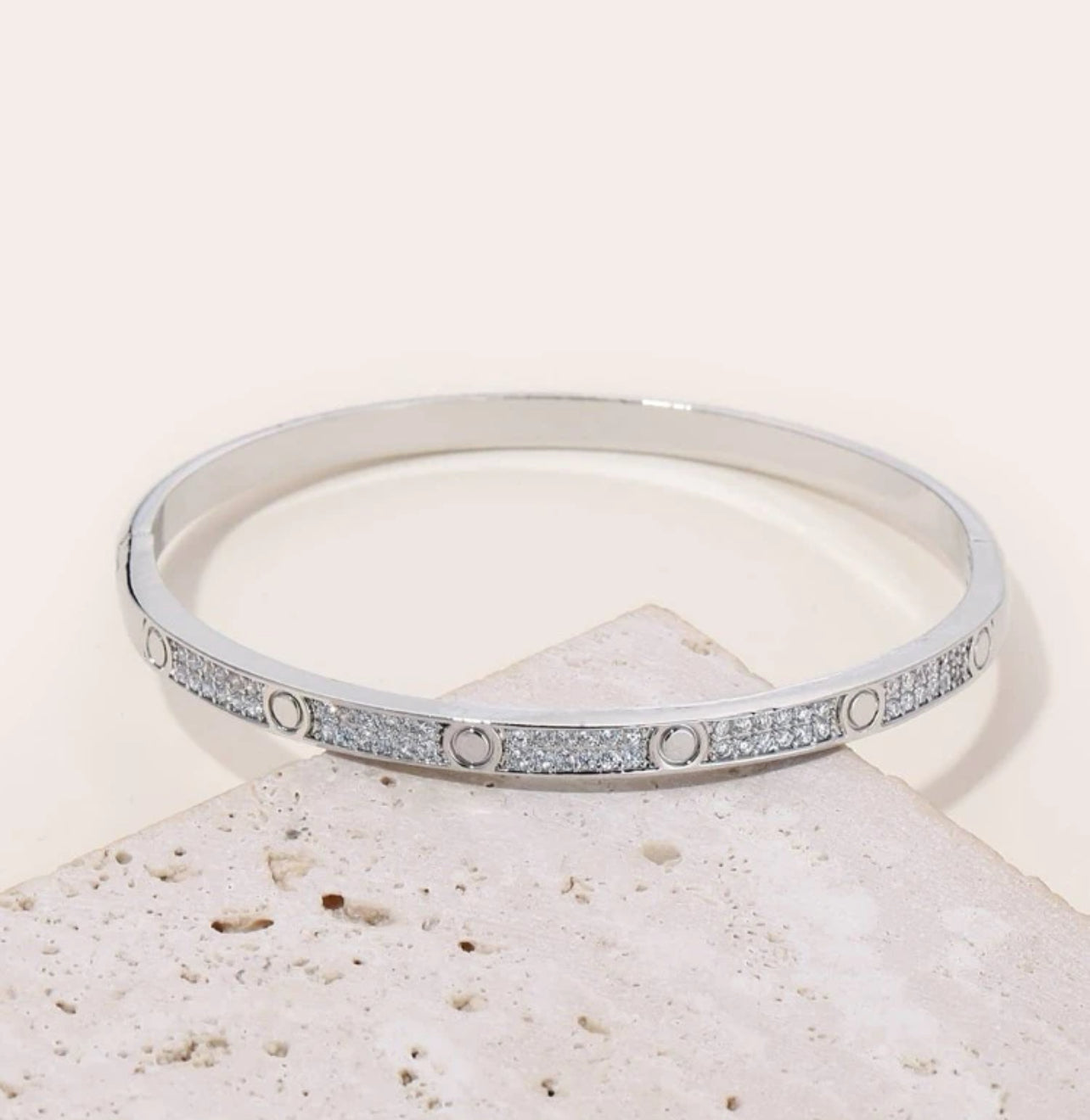 Love Rhinestone Bangle | Accessories