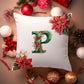 Christmas Pillowcase | Green Alphabet | Home Decor