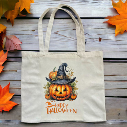 Halloween Pumpkin Tote Bag | Canvas Tote Bag