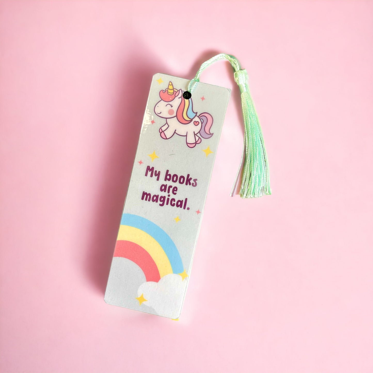 Unicorn and rainbow bookmark | Stationery