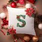 Christmas Pillowcase | Green Alphabet | Home Decor