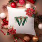 Christmas Pillowcase | Green Alphabet | Home Decor