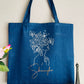 Women Line Art Tote Bag