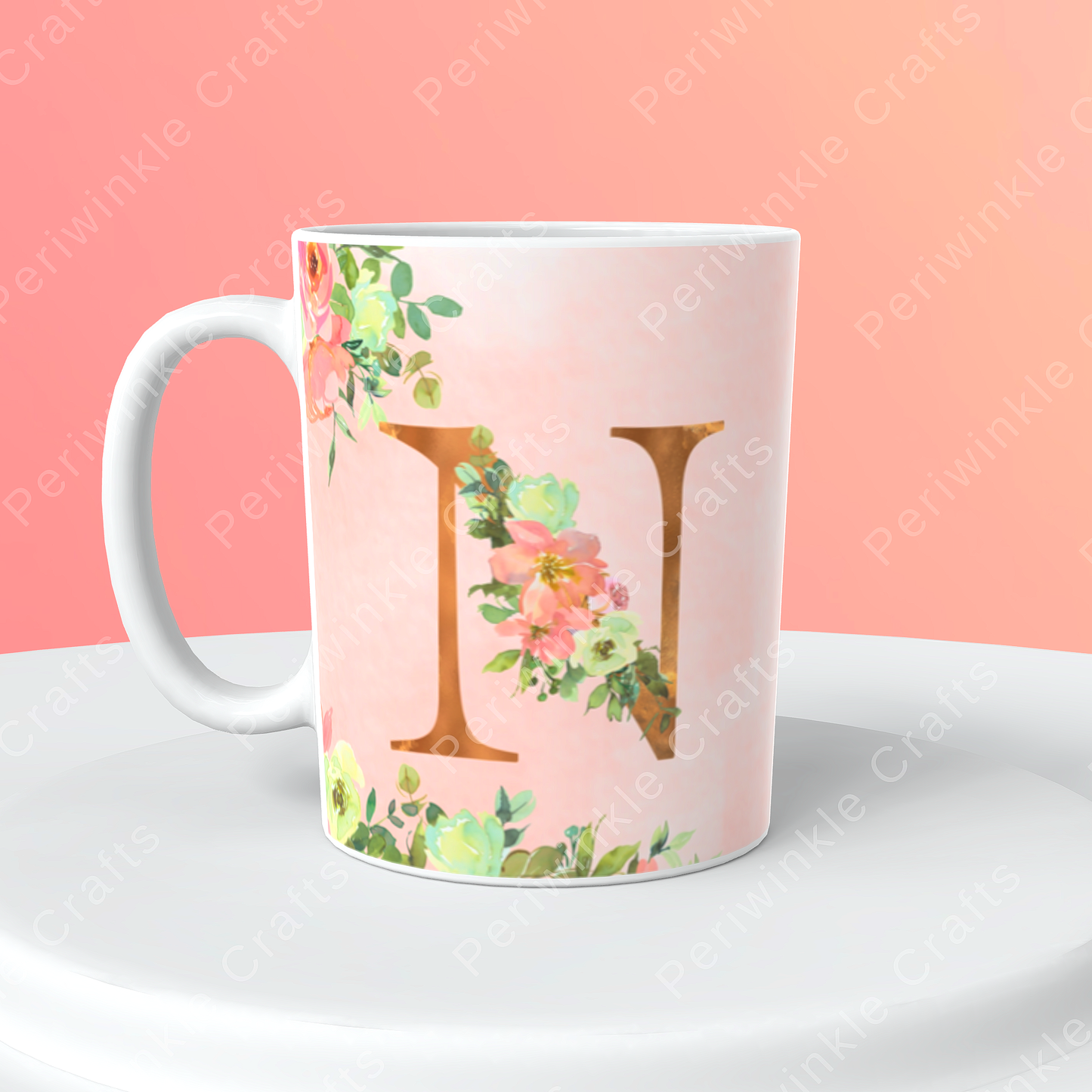 Floral Pink Pastel mug (N-Z)