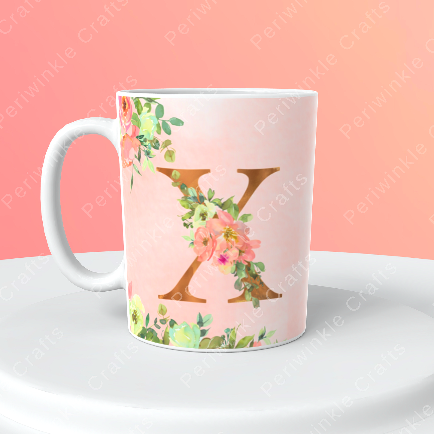 Floral Pink Pastel mug (N-Z)