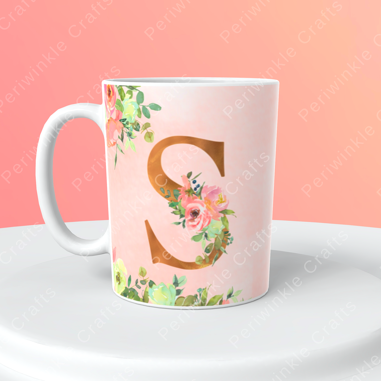 Floral Pink Pastel mug (N-Z)