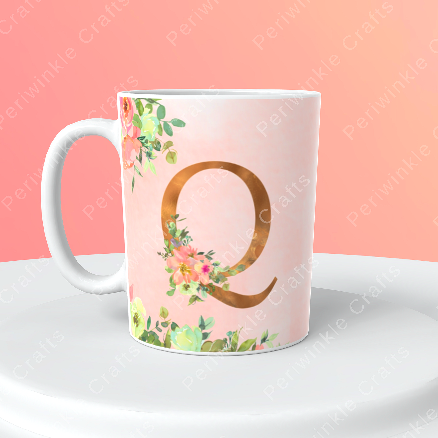 Floral Pink Pastel mug (N-Z)