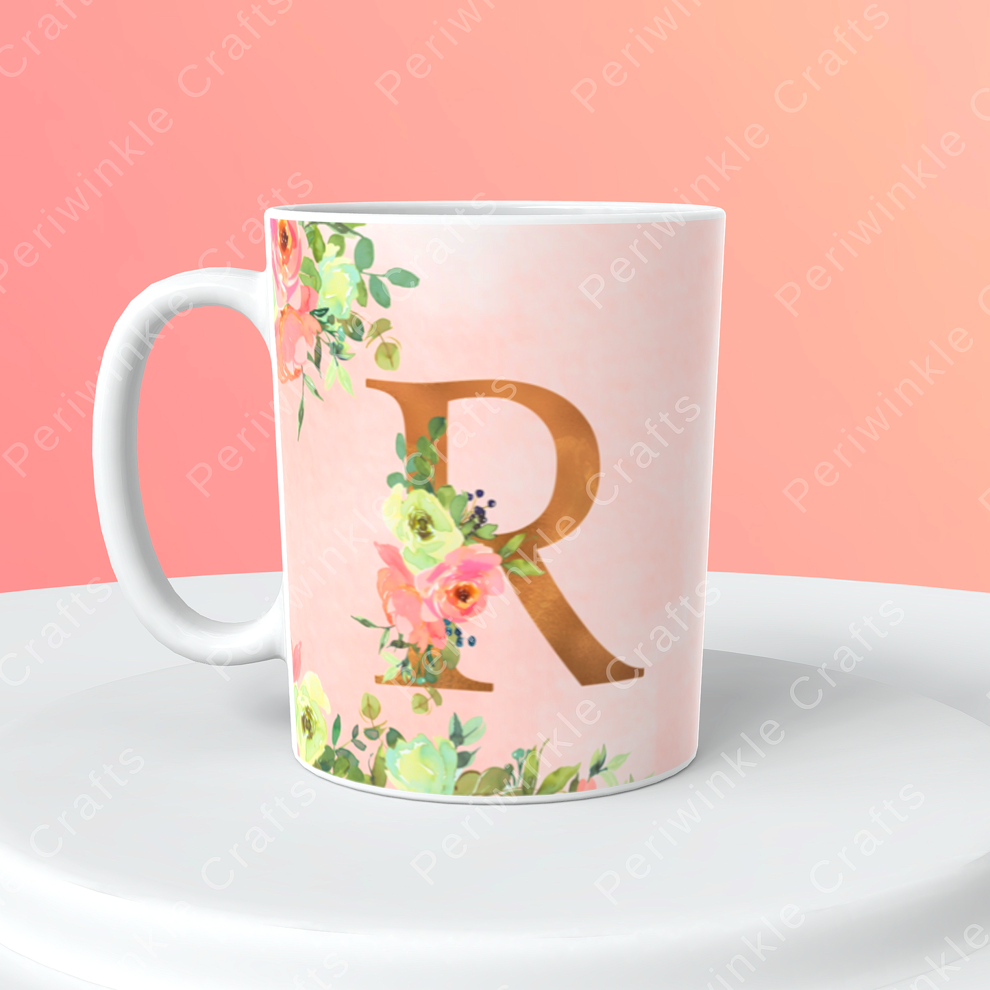 Floral Pink Pastel mug (N-Z)