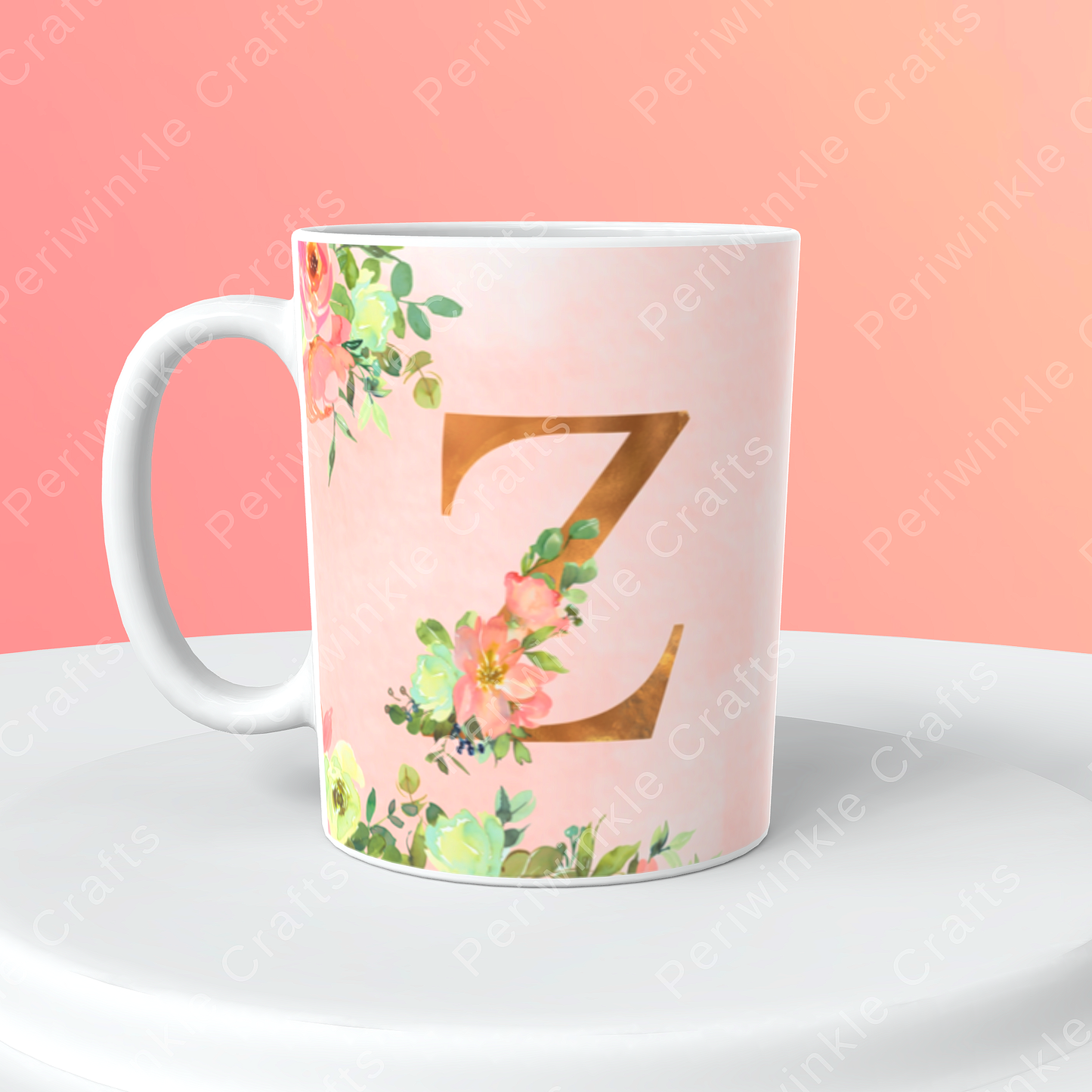 Floral Pink Pastel mug (N-Z)