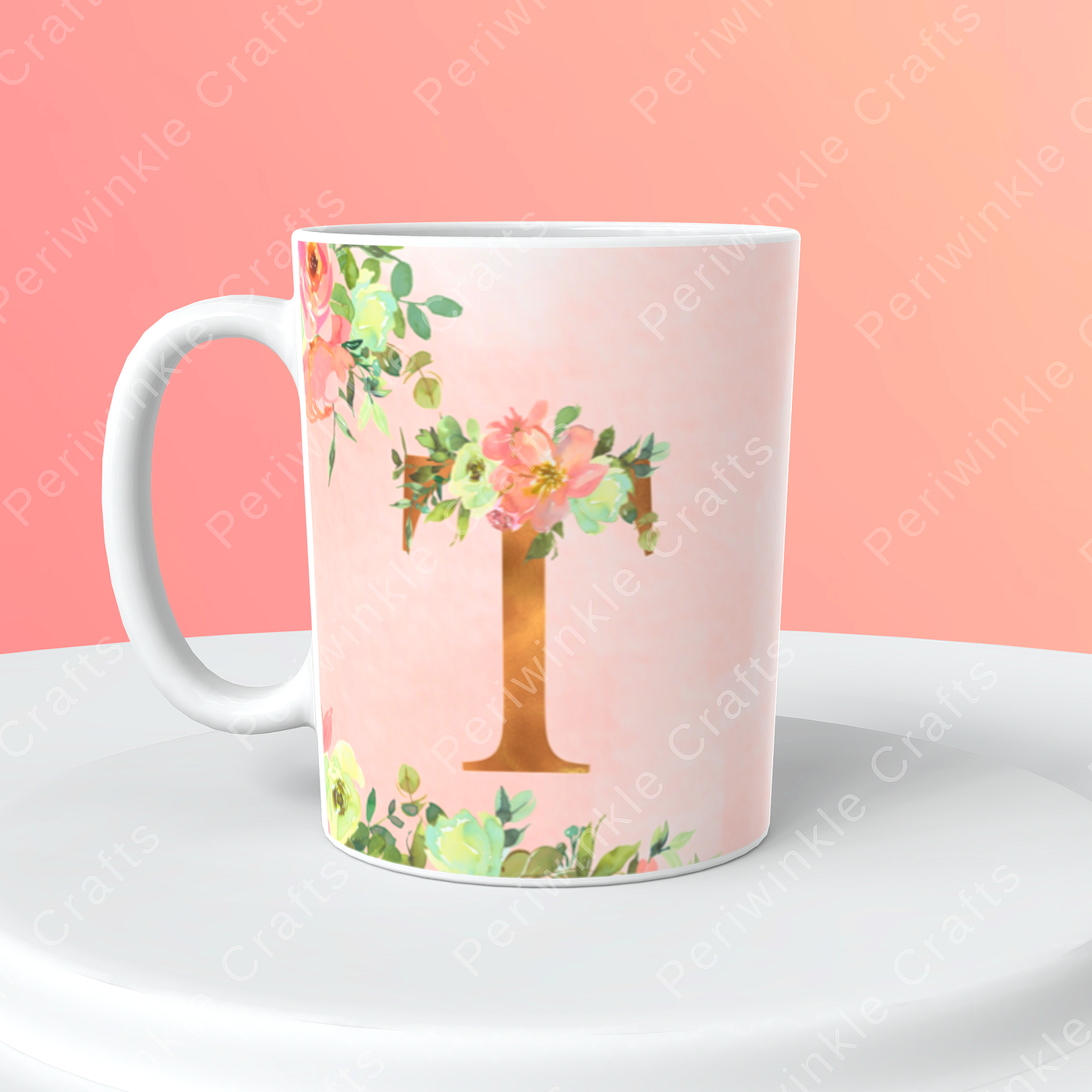 Floral Pink Pastel mug (N-Z)