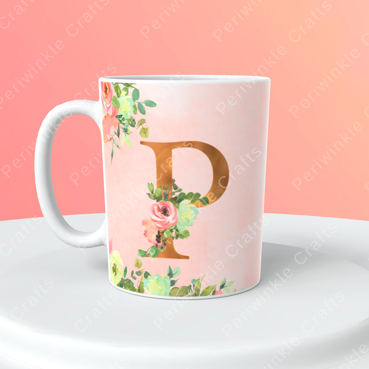 Floral Pink Pastel mug (N-Z)