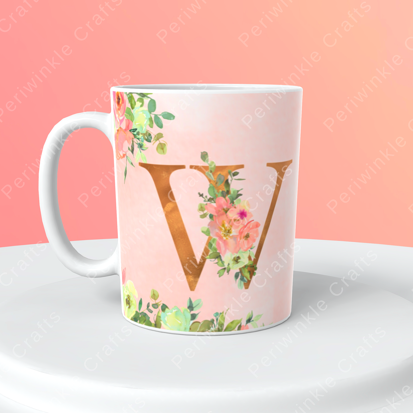 Floral Pink Pastel mug (N-Z)