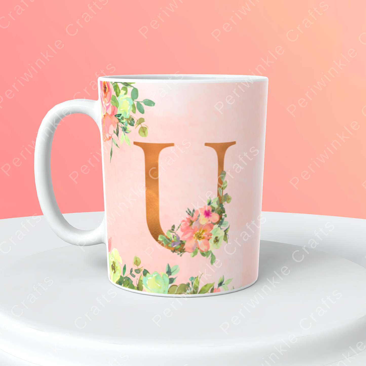 Floral Pink Pastel mug (N-Z)